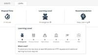 Screenshot of open-appsec uses gamification in order to demonstrate the learning progress so you can always know the learning level and what to do next