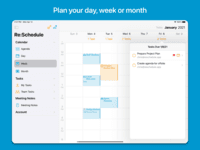 Screenshot of Manage your meetings and tasks from one location to optimize your time