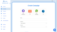 Screenshot of The campaign manager window of the app. This is used to create, edit, and manage multiple campaigns.