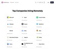 Screenshot of LikeRemote.com - remote companies