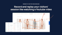 Screenshot of Record and replay your website visitors like watching a Youtube video, within minutes.