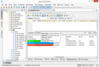 Screenshot of The Query Analyzer of Aqua Data Studio.