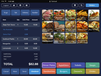 Screenshot of Rezku Restaurant POS main order screen