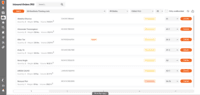 Screenshot of the fulfillment WMS of It's Here App - shows all inbound orders and their status