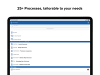 Screenshot of EZMaxMobile offers 25 delivered processes, out of the box.