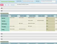 Screenshot of Interactive Scheduler