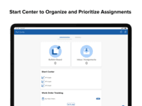 Screenshot of EZMaxMobile's start center can be configured to meet your organization's requirements.