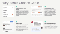Screenshot of Why Banks Choose Cable