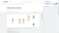 Screenshot of the KNIME Business Hub versioning. Track changes to workflows easily and in a transparent way.