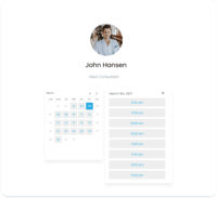 Screenshot of Connect your calendar to determine your availability  and receive notifications whenever an appointment is booked.