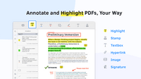 Screenshot of the PDF highlighting and annotation interface