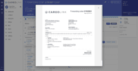 Screenshot of CargoLink adding documents