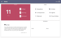 Screenshot of Sensu dashboard homepage