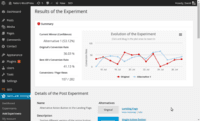 Screenshot of Screenshot showing the progress of a created test with Nelio A/B Testing