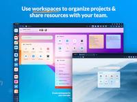Screenshot of Build flexible workspaces for every project, for you and your team.