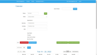 Screenshot of Appointment management. Demonstrates the addition of new appointments one at a time or multiple.