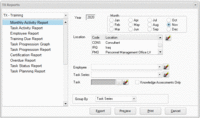 Screenshot of TX System reports module