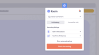 Screenshot of Chrome extension