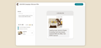 Screenshot of Mailchimp's SMS marketing. SMS can be integrated into email, automations, and social campaigns.
