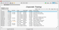 Screenshot of Tracking of corporate training information
