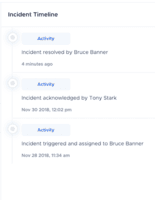 Screenshot of Incident Timeline