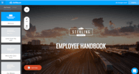 Screenshot of Anyone can pick up and start building beautiful employee handbooks by using our interactive handbook editor.