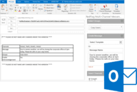 Screenshot of RedFlag for Outlook is a powerful add-in that enables you to create & send messages via text, voice, social, email & more without leaving Outlook.