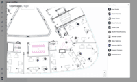 Screenshot of Floor Plans: People can be found on the floor plan, which can provide a visual tour of the office.
