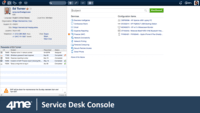 Screenshot of Service desk console - information at the right time