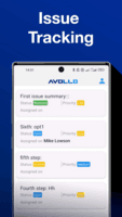 Screenshot of Avollo mobile app - Issue Tracking