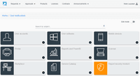 Screenshot of Self-service web portal