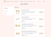 Screenshot of a section of the jewellery products available on this UENI website