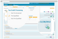 Screenshot of Applicant Tracking and Filtering