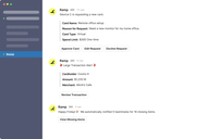 Screenshot of Slack integration