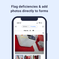 Screenshot of Flag deficiencies & add photos directly to forms