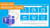 Screenshot of the Connect with Teams and share through Outlook capabilities