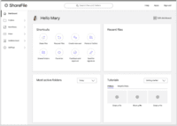 Screenshot of ShareFile dashboard