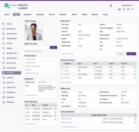 Screenshot of the client face sheet/patient dashboard