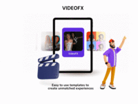 Screenshot of VideoFX is used to create brand-able Video experiences.