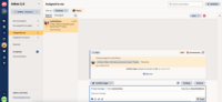 Screenshot of Customer Engagement: A consolidated stream of messages across networks that can be triaged and assigned to respond to customers faster. Provides optional chatbot handover for automated responses.