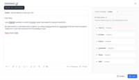 Screenshot of Custom email template management