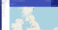Screenshot of CargoLink map tracking