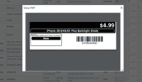 Screenshot of Inventory Label