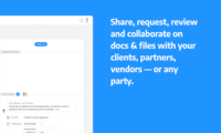 Screenshot of Share, request, review and collaborate on docs & files
