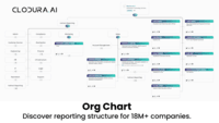 Screenshot of Org Charts: Discover the reporting structure of 18M+ Companies