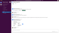 Screenshot of Chat channel integration - Slack
Workativ can be deployed on Slack to give employees a modern self-service using the Workativ Assistant Chatbot.