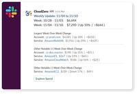 Screenshot of Get weekly updates on cost anomalies and changes.