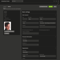 Screenshot of User administration in UCS