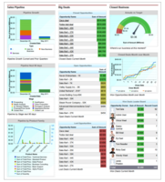 Screenshot of Salesforce Dashboards - Advanced reporting for Sales Executives, Sales Managers, or Service Managers to keep a pulse on customer acquisition and satisfaction.