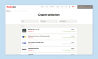 Screenshot of Display of product availability and retailer selection.